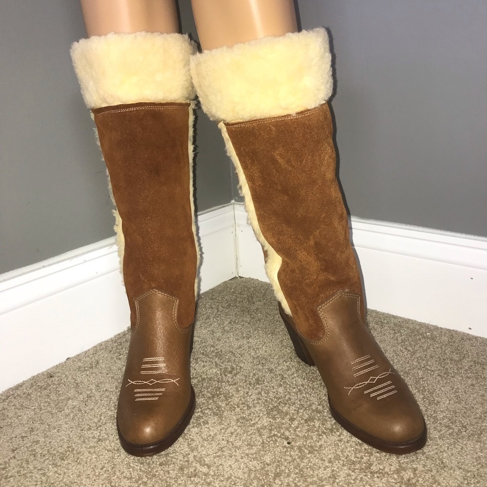 Vintage Leather & Suede Boots – Cozy & Stylish